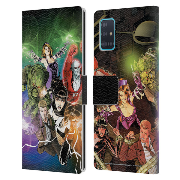 Justice League DC Comics Dark Comic Art #30 Group Leather Book Wallet Case Cover For Samsung Galaxy A51 (2019)