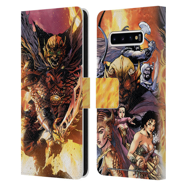Justice League DC Comics Dark Comic Art Etrigan Demon Knights Leather Book Wallet Case Cover For Samsung Galaxy S10+ / S10 Plus