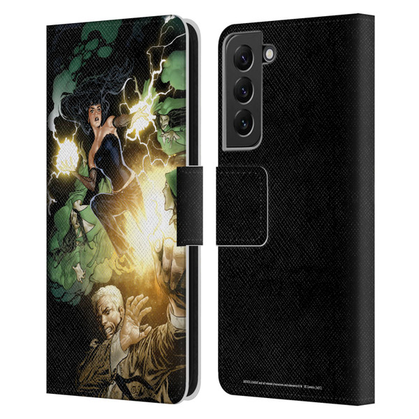 Justice League DC Comics Dark Comic Art Constantine and Zatanna Leather Book Wallet Case Cover For Samsung Galaxy S22+ 5G