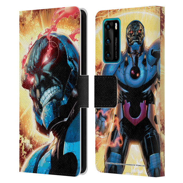 Justice League DC Comics Darkseid Comic Art New 52 #6 Cover Leather Book Wallet Case Cover For Huawei P40 5G