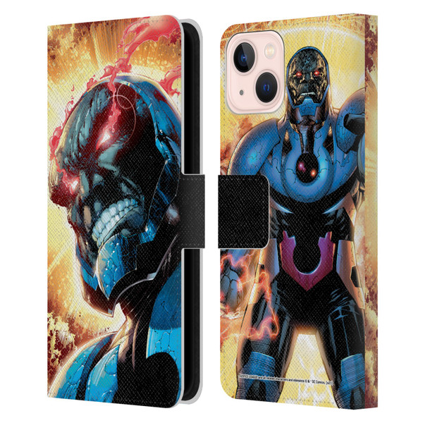 Justice League DC Comics Darkseid Comic Art New 52 #6 Cover Leather Book Wallet Case Cover For Apple iPhone 13