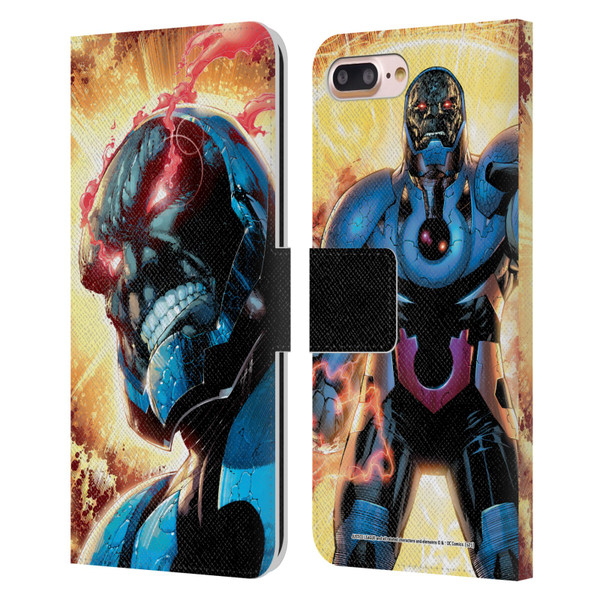 Justice League DC Comics Darkseid Comic Art New 52 #6 Cover Leather Book Wallet Case Cover For Apple iPhone 7 Plus / iPhone 8 Plus