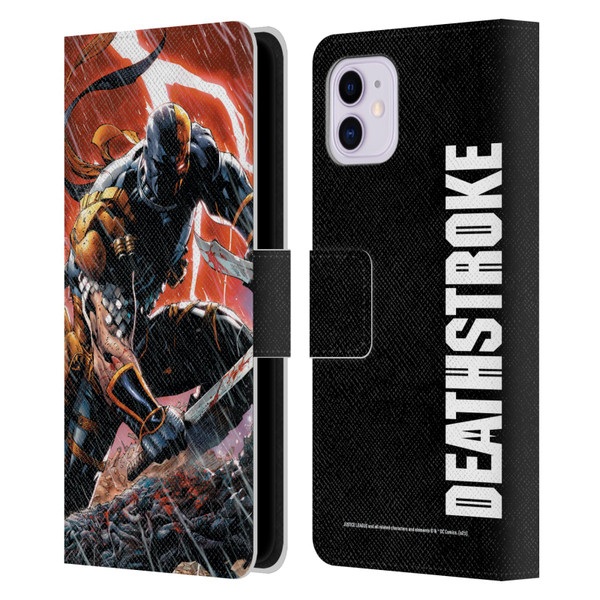 Justice League DC Comics Deathstroke Comic Art Vol. 1 Gods Of War Leather Book Wallet Case Cover For Apple iPhone 11