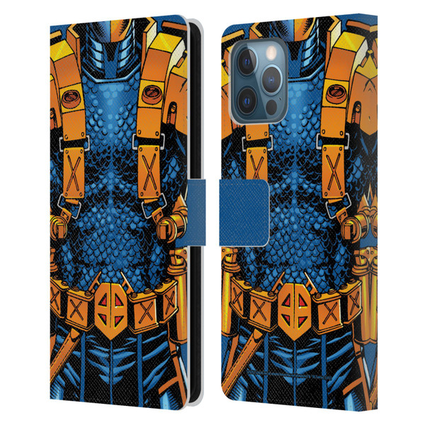 Justice League DC Comics Deathstroke Comic Art New 52 Costume Leather Book Wallet Case Cover For Apple iPhone 12 Pro Max