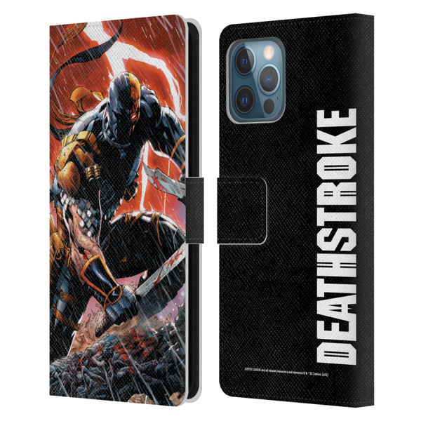 Justice League DC Comics Deathstroke Comic Art Vol. 1 Gods Of War Leather Book Wallet Case Cover For Apple iPhone 12 Pro Max