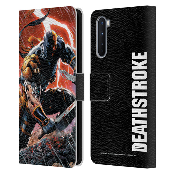 Justice League DC Comics Deathstroke Comic Art Vol. 1 Gods Of War Leather Book Wallet Case Cover For OnePlus Nord 5G