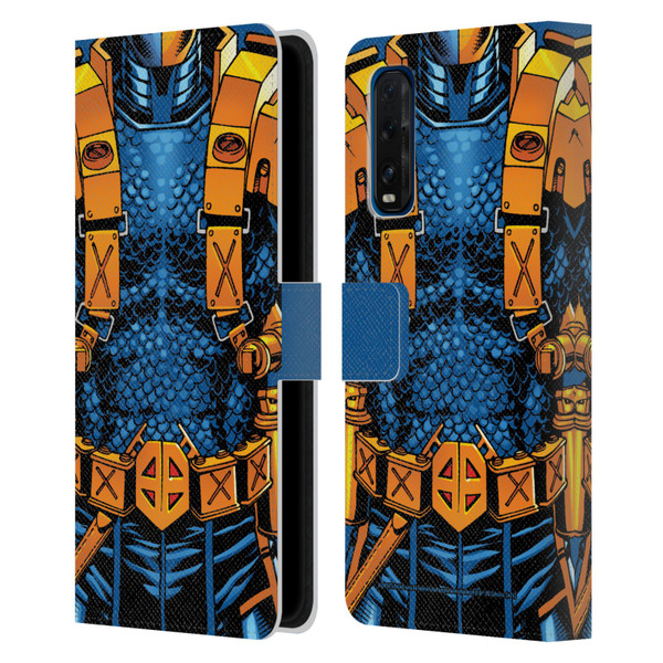 Justice League DC Comics Deathstroke Comic Art New 52 Costume Leather Book Wallet Case Cover For OPPO Find X3 Neo / Reno5 Pro+ 5G