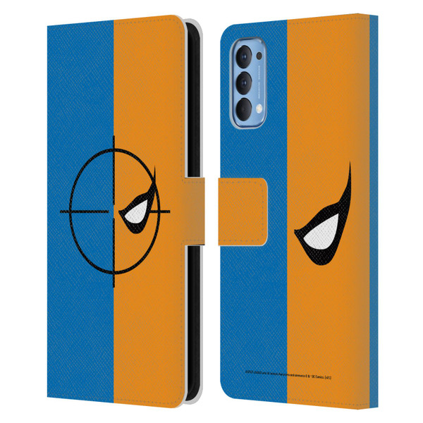 Justice League DC Comics Deathstroke Comic Art Logo Leather Book Wallet Case Cover For OPPO Reno 4 5G