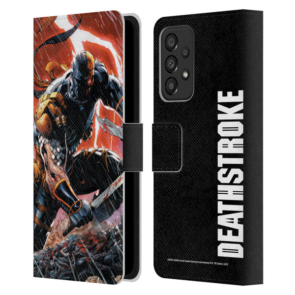 Justice League DC Comics Deathstroke Comic Art Vol. 1 Gods Of War Leather Book Wallet Case Cover For Samsung Galaxy A33 5G (2022)