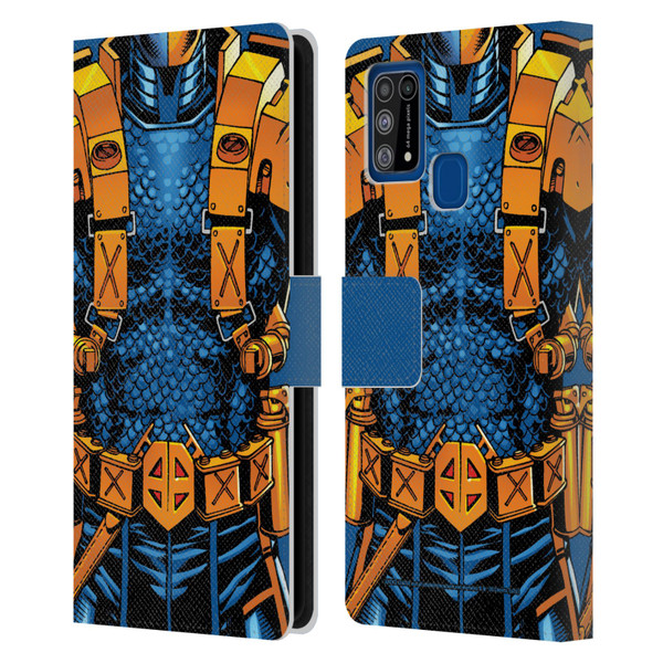 Justice League DC Comics Deathstroke Comic Art New 52 Costume Leather Book Wallet Case Cover For Samsung Galaxy M31 (2020)