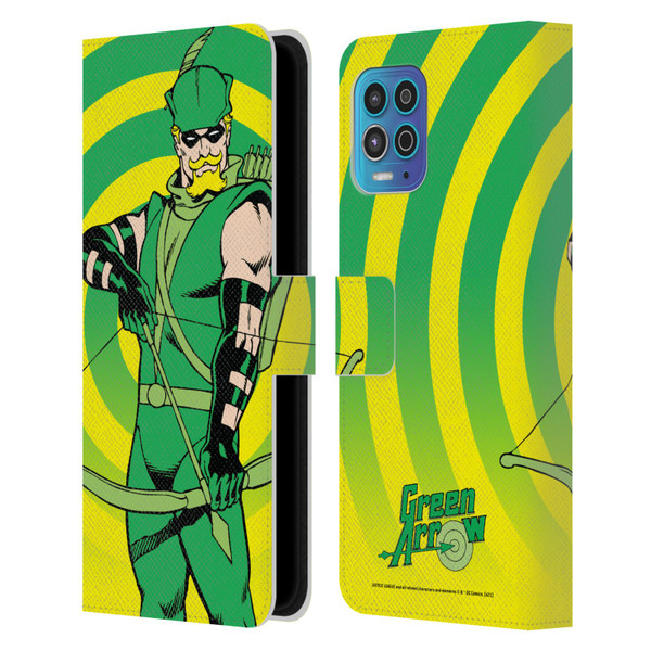 Justice League DC Comics Green Arrow Comic Art Classic Leather Book Wallet Case Cover For Motorola Moto G100