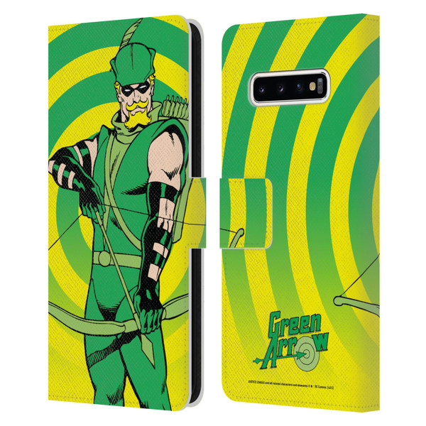 Justice League DC Comics Green Arrow Comic Art Classic Leather Book Wallet Case Cover For Samsung Galaxy S10+ / S10 Plus