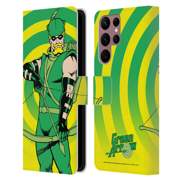 Justice League DC Comics Green Arrow Comic Art Classic Leather Book Wallet Case Cover For Samsung Galaxy S22 Ultra 5G