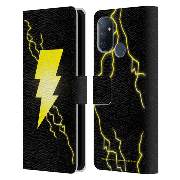 Justice League DC Comics Shazam Black Adam Classic Logo Leather Book Wallet Case Cover For OnePlus Nord N100