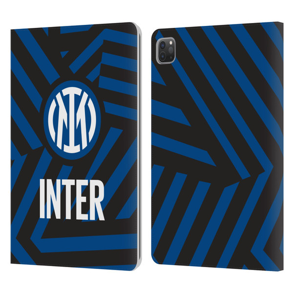 Fc Internazionale Milano Patterns Abstract 1 Leather Book Wallet Case Cover For Apple iPad Pro 11 2020 / 2021 / 2022
