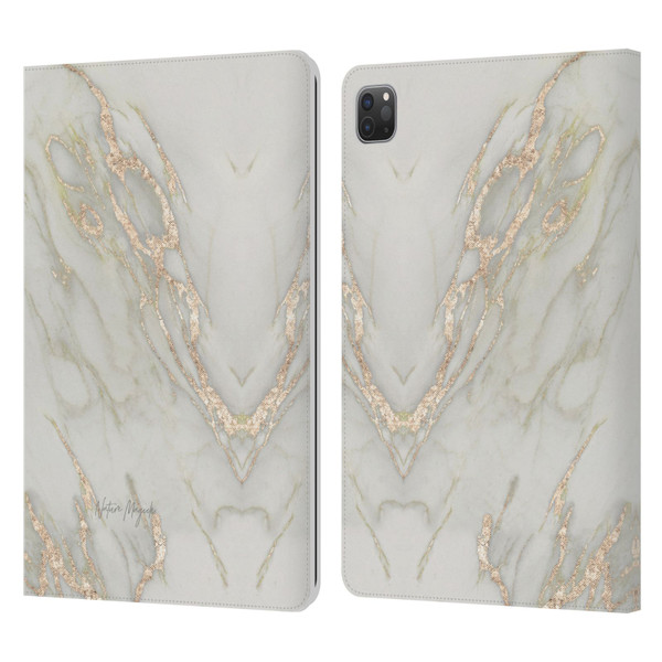 Nature Magick Marble Metallics Gold Leather Book Wallet Case Cover For Apple iPad Pro 11 2020 / 2021 / 2022
