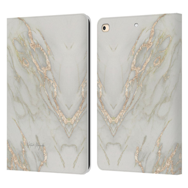 Nature Magick Marble Metallics Gold Leather Book Wallet Case Cover For Apple iPad 9.7 2017 / iPad 9.7 2018