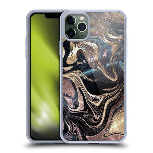 Nature Magick Luxe Gold Marble Metallic Copper Soft Gel Case for Apple iPhone 11 Pro Max