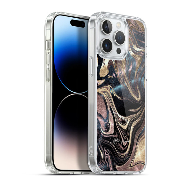 Nature Magick Luxe Gold Marble Metallic Copper Soft Gel Case for Apple iPhone 13 Pro Max & MagSafe