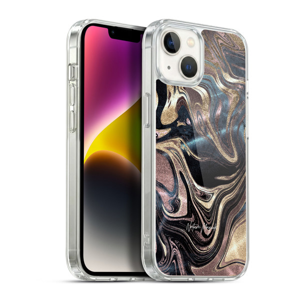Nature Magick Luxe Gold Marble Metallic Copper Soft Gel Case for Apple iPhone 14 Plus & MagSafe