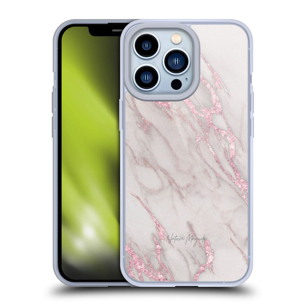 Nature Magick Marble Metallics Pink Soft Gel Case for Apple iPhone 13 Pro