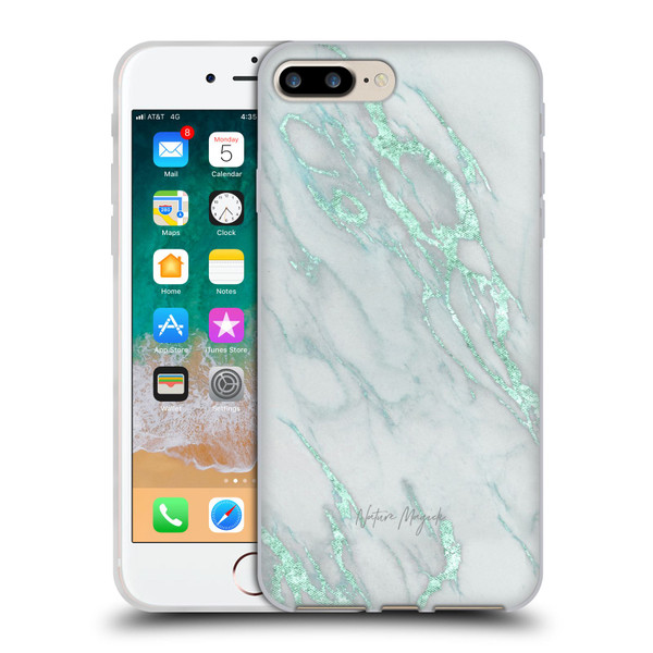 Nature Magick Marble Metallics Teal Soft Gel Case for Apple iPhone 7 Plus / iPhone 8 Plus