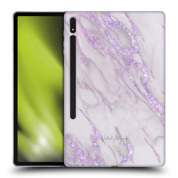Nature Magick Marble Metallics Purple Soft Gel Case for Samsung Galaxy Tab S8 Plus