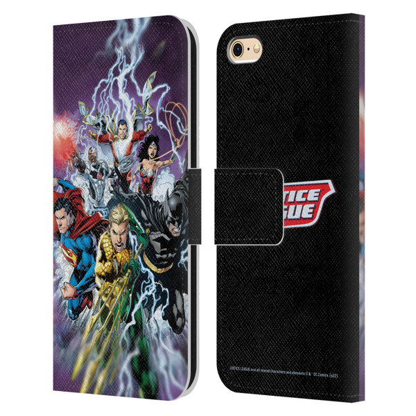 Justice League DC Comics Comic Book Covers New 52 #15 Leather Book Wallet Case Cover For Apple iPhone 6 / iPhone 6s