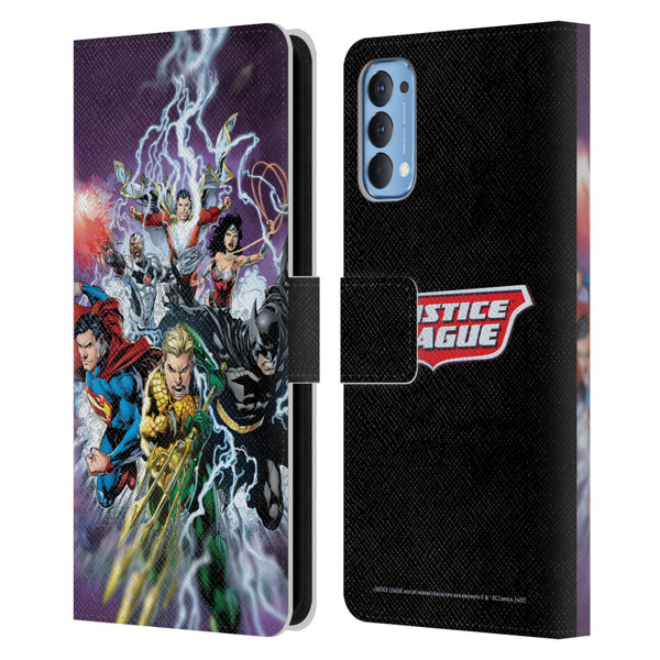 Justice League DC Comics Comic Book Covers New 52 #15 Leather Book Wallet Case Cover For OPPO Reno 4 5G