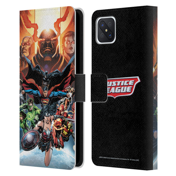 Justice League DC Comics Comic Book Covers #10 Darkseid War Leather Book Wallet Case Cover For OPPO Reno4 Z 5G