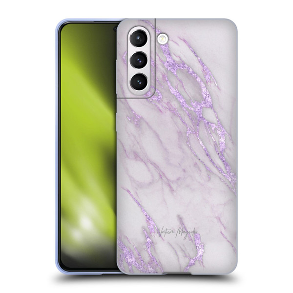Nature Magick Marble Metallics Purple Soft Gel Case for Samsung Galaxy S21 5G