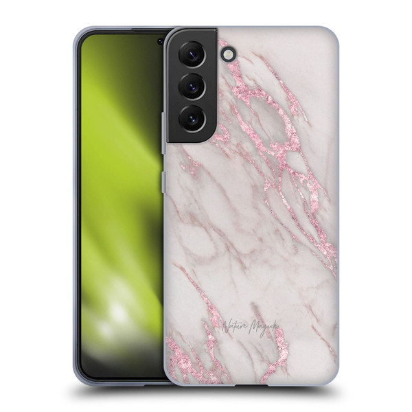 Nature Magick Marble Metallics Pink Soft Gel Case for Samsung Galaxy S22+ 5G