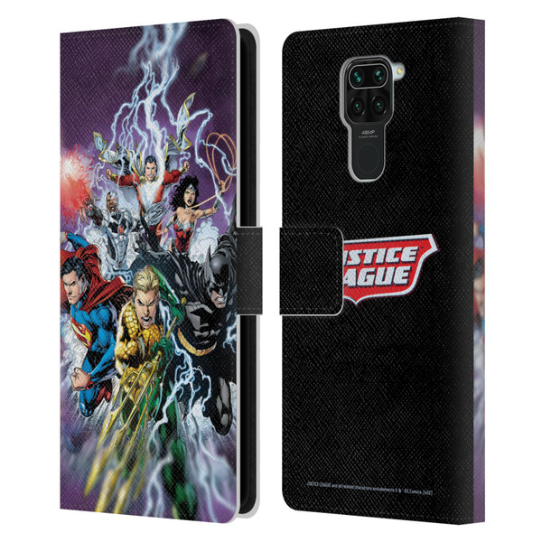 Justice League DC Comics Comic Book Covers New 52 #15 Leather Book Wallet Case Cover For Xiaomi Redmi Note 9 / Redmi 10X 4G