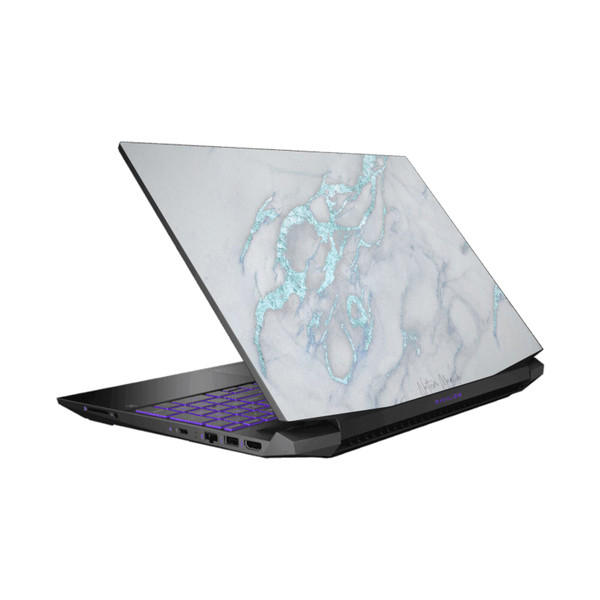 Nature Magick Marble Metallics Blue Vinyl Sticker Skin Decal Cover for HP Pavilion 15.6" 15-dk0047TX