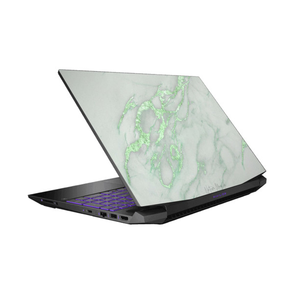 Nature Magick Marble Metallics Green Vinyl Sticker Skin Decal Cover for HP Pavilion 15.6" 15-dk0047TX