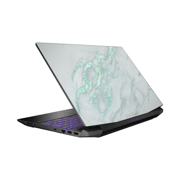 Nature Magick Marble Metallics Teal Vinyl Sticker Skin Decal Cover for HP Pavilion 15.6" 15-dk0047TX