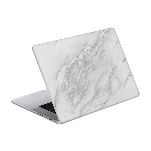 Nature Magick Marble Metallics Silver Vinyl Sticker Skin Decal Cover for Apple MacBook Pro 16" A2485