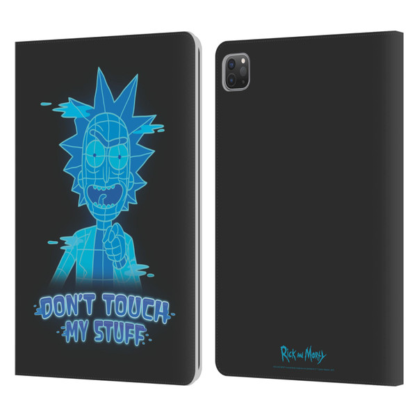 Rick And Morty Season 5 Graphics Don't Touch My Stuff Leather Book Wallet Case Cover For Apple iPad Pro 11 2020 / 2021 / 2022