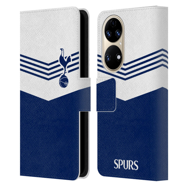 Tottenham Hotspur F.C. Badge 1978 Stripes Leather Book Wallet Case Cover For Huawei P50