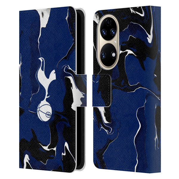 Tottenham Hotspur F.C. Badge Marble Leather Book Wallet Case Cover For Huawei P50