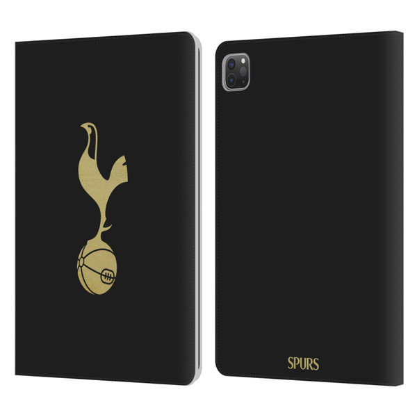 Tottenham Hotspur F.C. Badge Black And Gold Leather Book Wallet Case Cover For Apple iPad Pro 11 2020 / 2021 / 2022