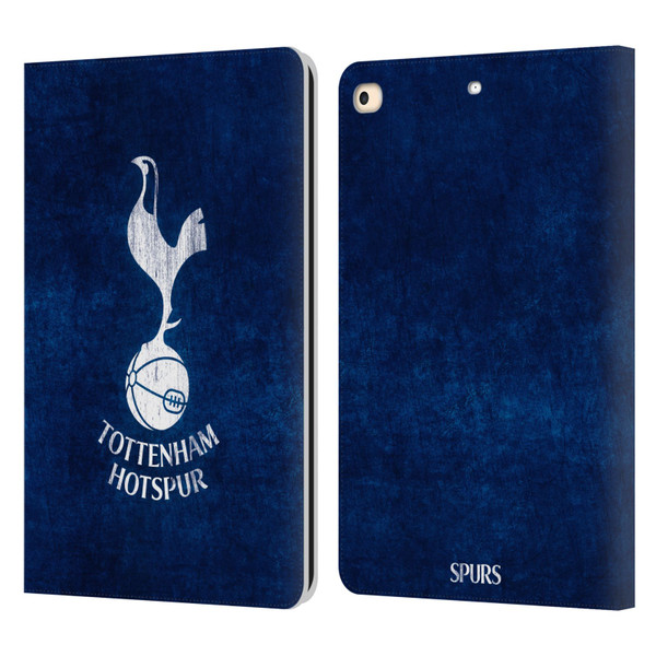 Tottenham Hotspur F.C. Badge Distressed Leather Book Wallet Case Cover For Apple iPad 9.7 2017 / iPad 9.7 2018