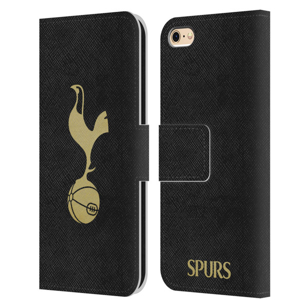 Tottenham Hotspur F.C. Badge Black And Gold Leather Book Wallet Case Cover For Apple iPhone 6 / iPhone 6s