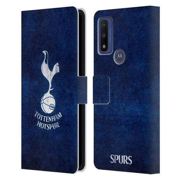 Tottenham Hotspur F.C. Badge Distressed Leather Book Wallet Case Cover For Motorola G Pure