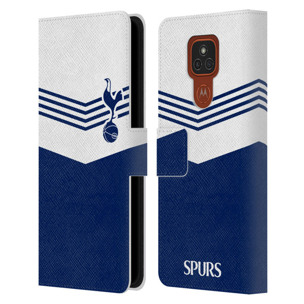 Tottenham Hotspur F.C. Badge 1978 Stripes Leather Book Wallet Case Cover For Motorola Moto E7 Plus
