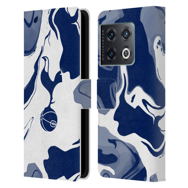 Tottenham Hotspur F.C. Badge Blue And White Marble Leather Book Wallet Case Cover For OnePlus 10 Pro