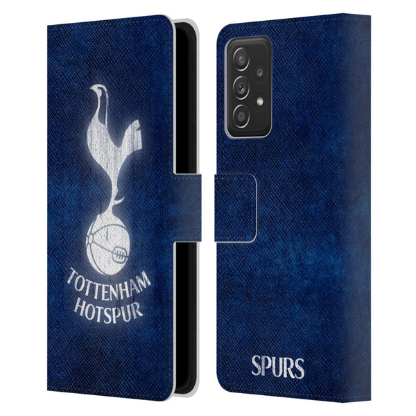 Tottenham Hotspur F.C. Badge Distressed Leather Book Wallet Case Cover For Samsung Galaxy A53 5G (2022)