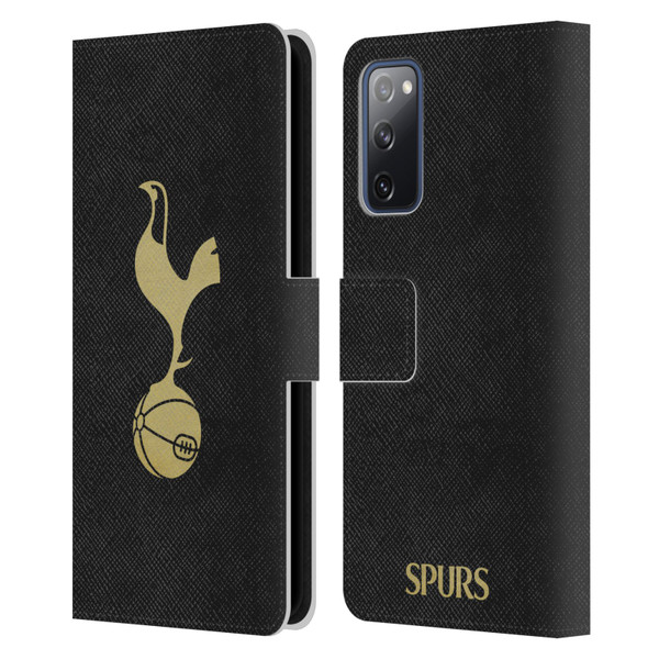 Tottenham Hotspur F.C. Badge Black And Gold Leather Book Wallet Case Cover For Samsung Galaxy S20 FE / 5G