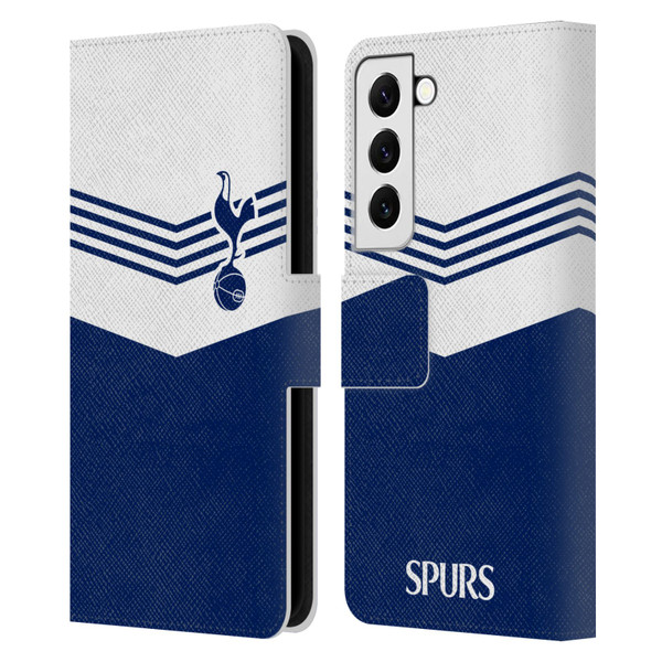 Tottenham Hotspur F.C. Badge 1978 Stripes Leather Book Wallet Case Cover For Samsung Galaxy S22 5G