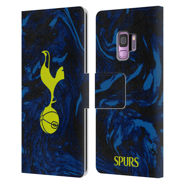Tottenham Hotspur F.C. 2021/22 Badge Kit Away Leather Book Wallet Case Cover For Samsung Galaxy S9